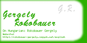 gergely rokobauer business card